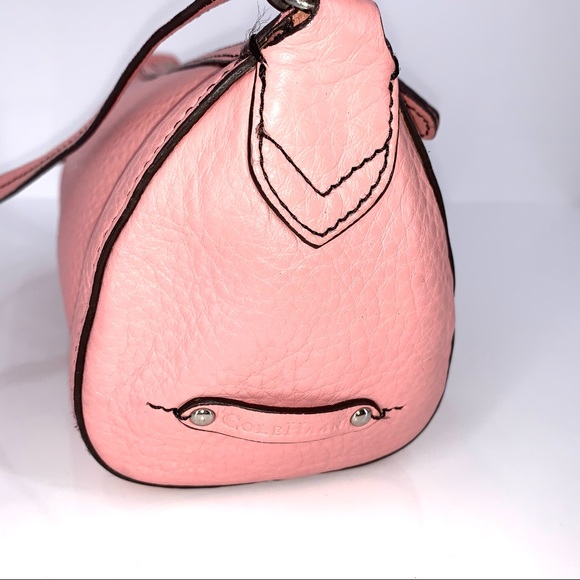 Cole Haan Pink Pebble Leather Baguete Shoulder Bag - Picture 4 of 11